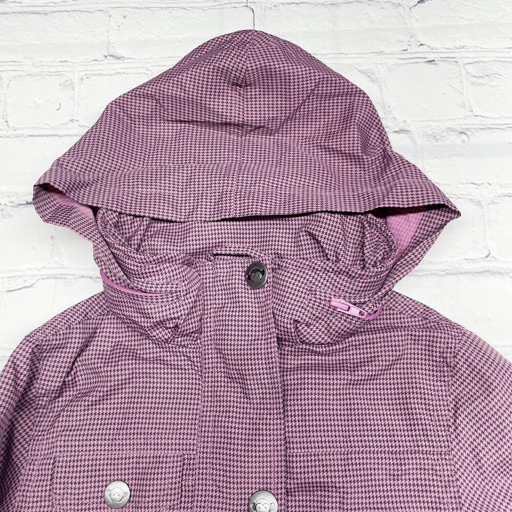 Appaman 2T Lightweight Nylon Windbreaker Jacket Lined Pink Black Houndstooth - Picture 2 of 11